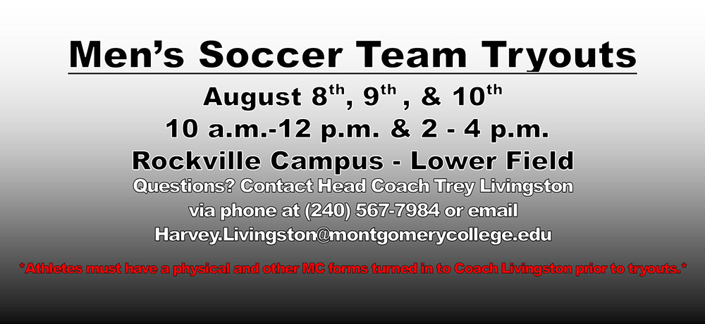 Men's Soccer is Hosting Mandatory Team Tryouts August 8-10