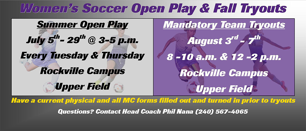 Women's Soccer Open Play and Mandatory Team Tryouts