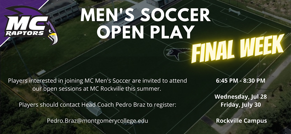 FINAL Two Men's Soccer Open Play Sessions Before Tryouts